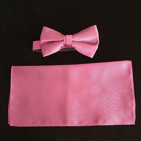 MEN'S LARR BRIO BOW TIE AND POCKET SQUARE - Picture 1 of 1